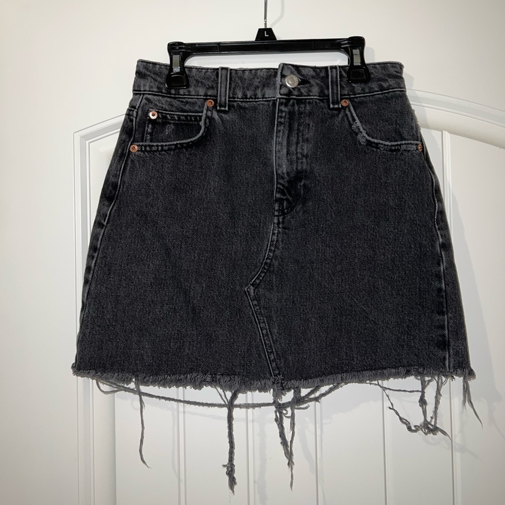 Black denim skirt from TopShop